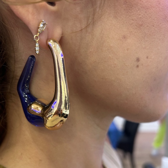 Metal & Ice Mixed Organic Hoops - Picture 2 of 3